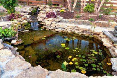 Garden Pond Installation detail